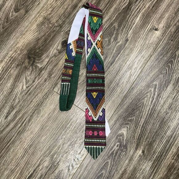 Handmade embroidered Neck Tie 2.5” width - Picture 2 of 3